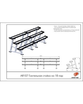 AR107 Гантельная стойка на 18 пар-foto2