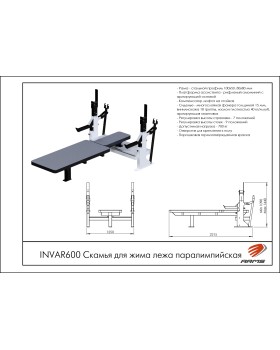 INVAR600 Скамья для жима лежа паралимпийская-foto2