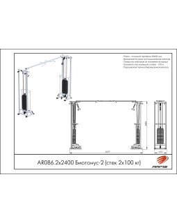 AR086.2х2400 Биотонус-2 (стек 2х100 кг)-foto2