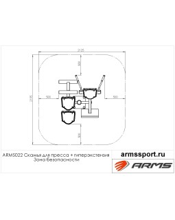 ARMS022 Скамья для пресса + гиперэкстензия-foto3