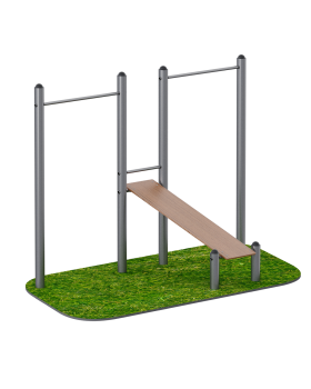 ARWOK020.30 Скамья для пресса с турником (эконом)