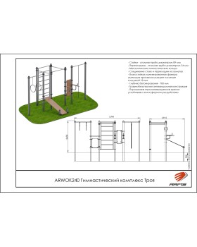 ARWOK240 Гимнастический комплекс Троя-foto2