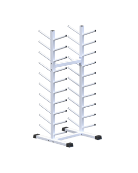 AR025.4 Стойка для бодибаров и грифов 10 уровней двухсторонняя