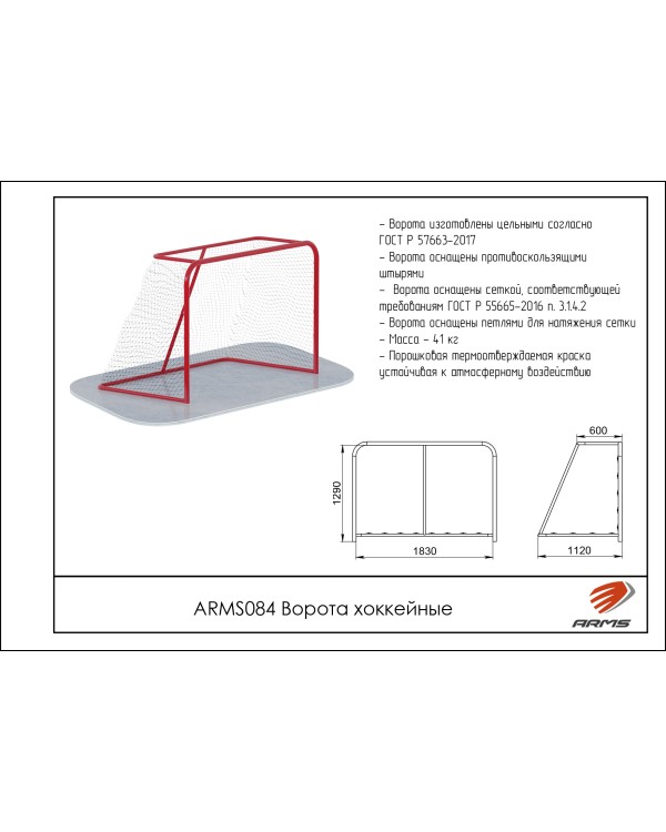 ARMS084 Ворота хоккейные