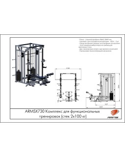 ARMSX730 Комплекс для функциональных тренировок (стек 2х100 кг)-foto2