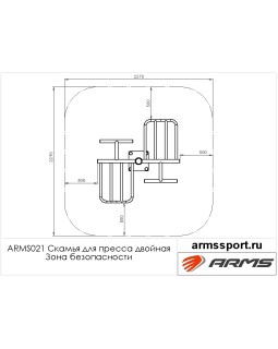 ARMS021 Скамья для пресса двойная-foto3