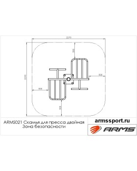 ARMS021 Скамья для пресса двойная-foto3