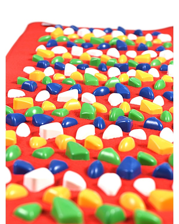 Массажный коврик с камнями, 100 * 40 см, красный