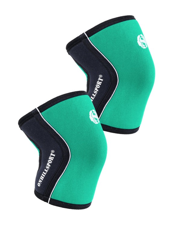 Наколенники спортивные 7 мм, зелено-черный (XS, 31-33 см)