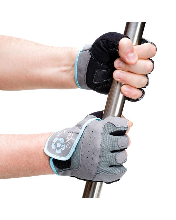 Перчатки для фитнеса женские замшевые X12, серые (S)